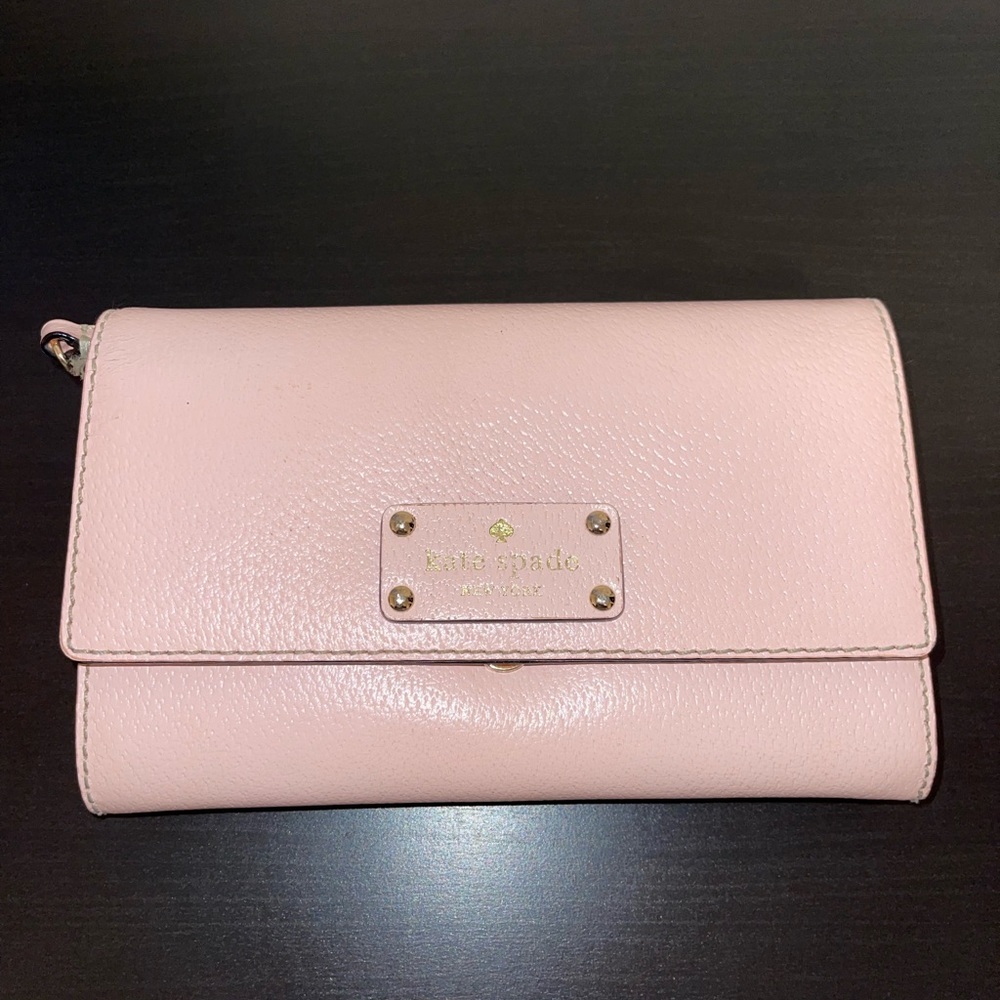 Kate Spade, pink wallet crossbody